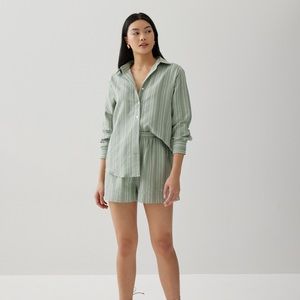 Love Bonito Alvina Relaxed Striped Linen Shirt
